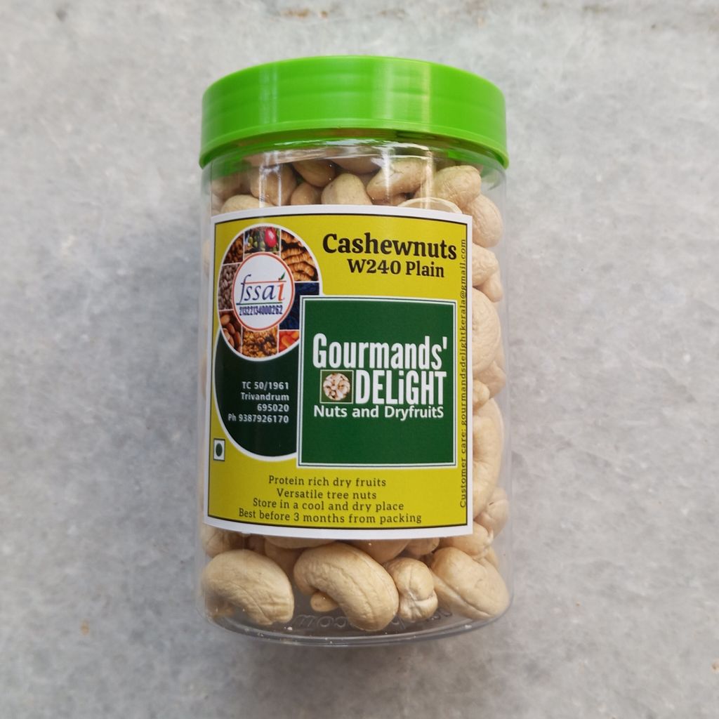 Gourmands' Delight - Plain Cashewnuts W240 500 gms