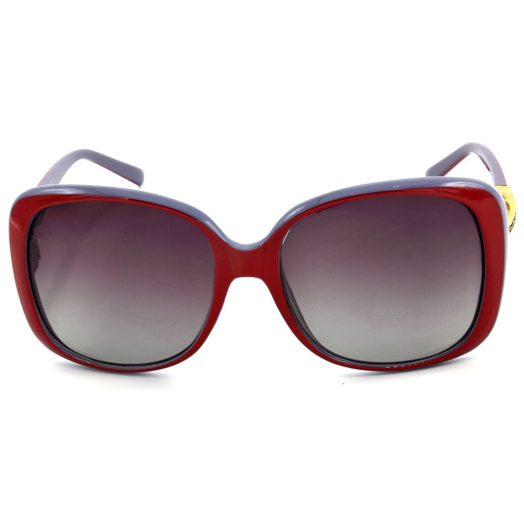 Hrinkar Pink Rectangular Glasses Red Frame Best Polarized Goggles for Women - HRS438-RD-GRY view 2