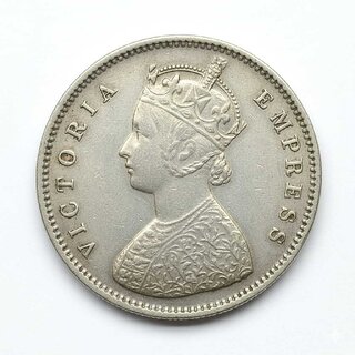 Half Rupee 1897 - Victoria Empress Rare Coin - Collectible - Gift Item view 2