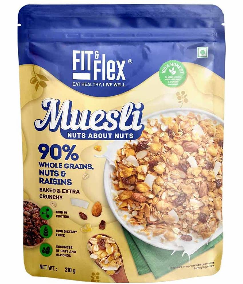 Fit & Flex Muesli Nuts About Nuts Muesli 210 gm