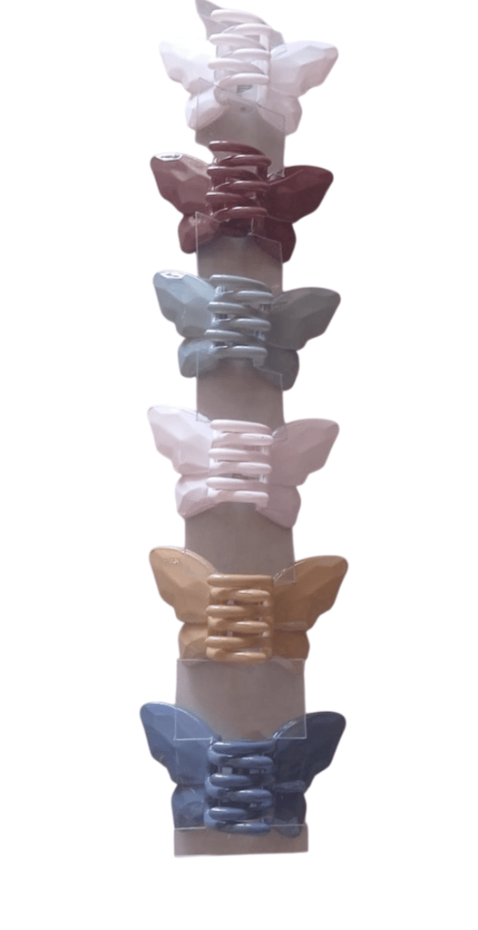 Butterfly Hair Claw Clips - Set of 6 view 2
