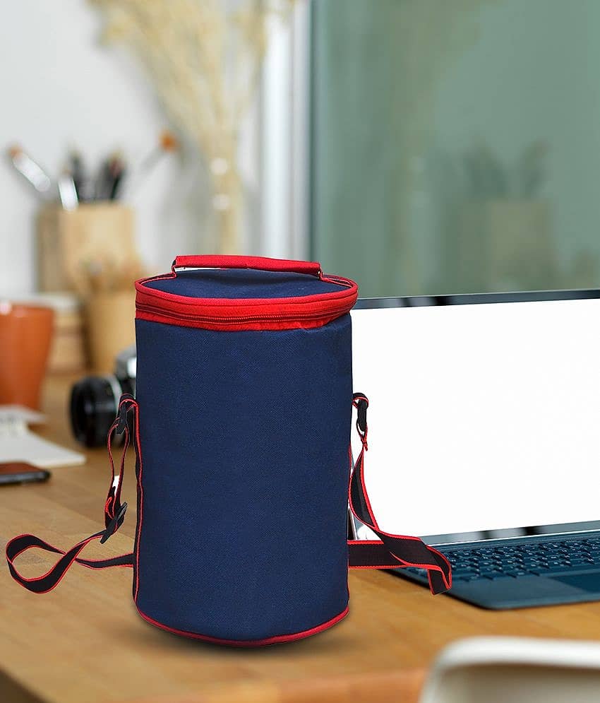 Lunch Tiffin Bag for School Office Picnic Waterproof Lunch Bag (Blue) - Travel Kits ( Pack of 1 ) view 2