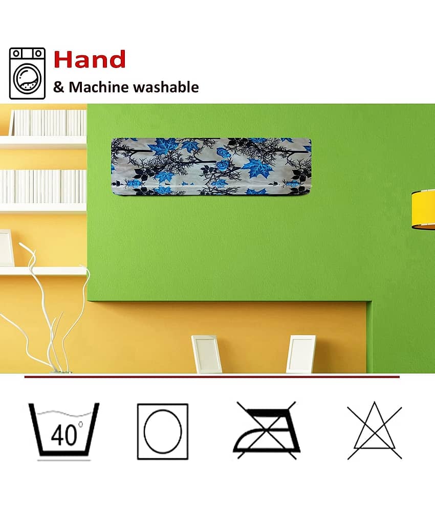 Crosmo Single Polyester Blue AC Cover for Split AC view 2