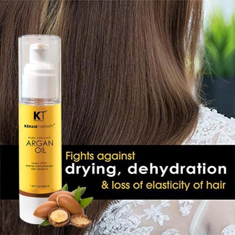 Pure Organic Argan Oil Hair Serum | With Vitamin E for Frizz Control & Natural Shine | Aromatherapy Treatment | Sulfate-Free, Paraben-Free | 50ml view 2