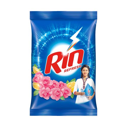 Rin Refresh Lemon & Rose Detergent Powder, 1 Kg view 2