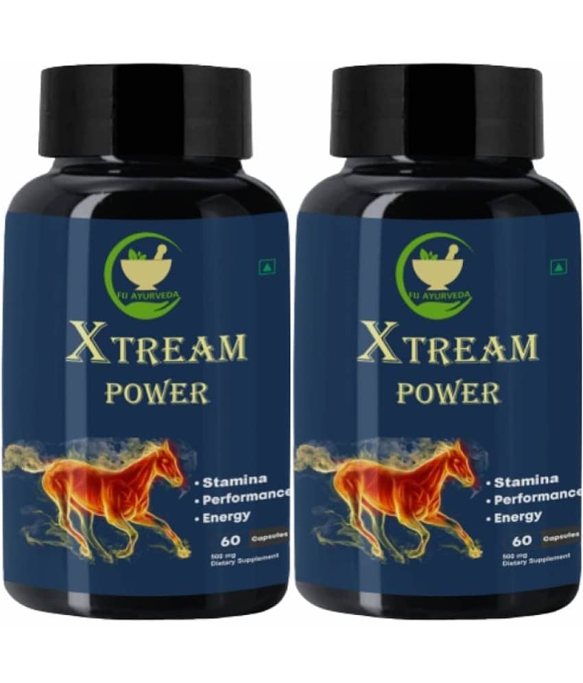 FIJ AYURVEDA Xtream Power Shilajit Capsule Supports Energy, Stamina & Vitality - 500mg 60 Capsules (Combo Pack)