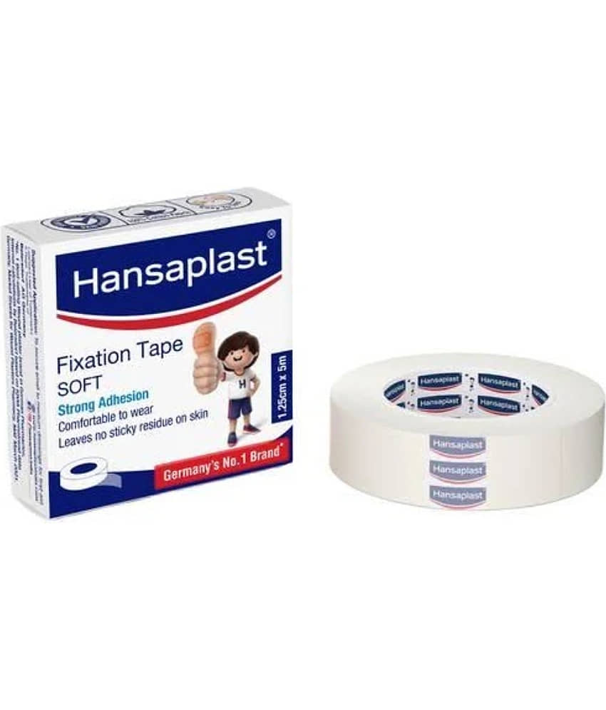 Hansaplast Fixation Tape Soft, Adhesive tape for medical uses | Soft Paper, [1.25 cm x 9.14 cm]