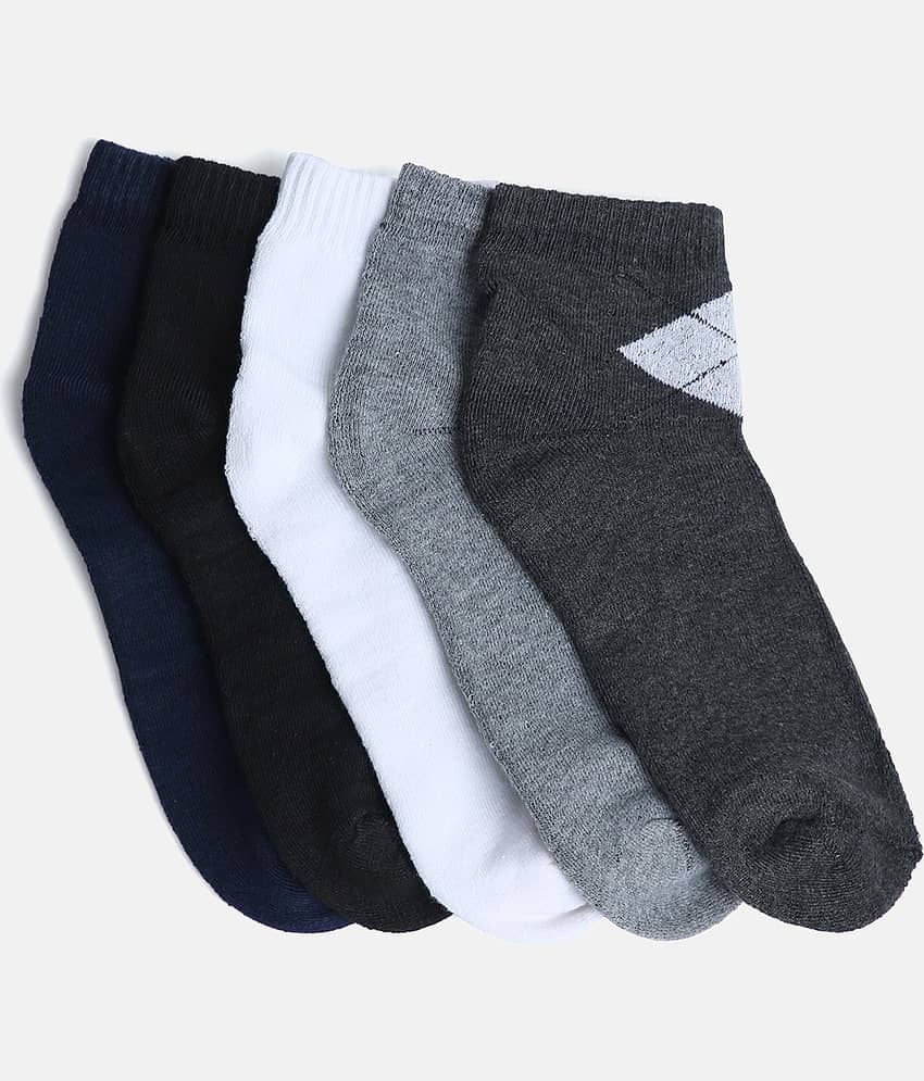 Kolor Fusion Cotton Blend Men's Printed Multicolor Mid Length Socks ( Pack of 5 )