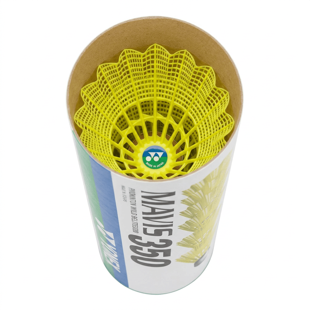 Yonex Mavis 350 Green Cap Nylon Shuttlecocks (Pack of 6) view 2