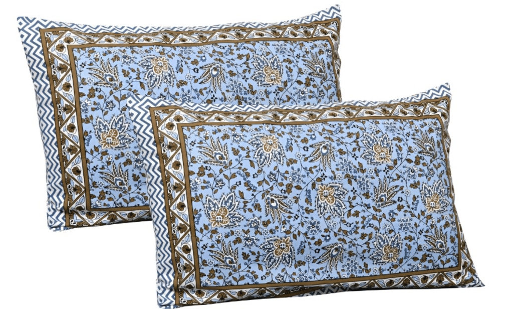 Sanganeri Print Cotton Bedsheet, 93X108, view 2
