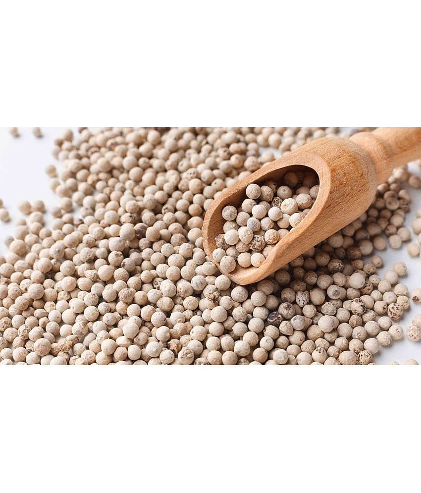 MYGODGIFT White Pepper Whole Natural White Peppercorns/Safed Mirch Whole 200 gm view 2