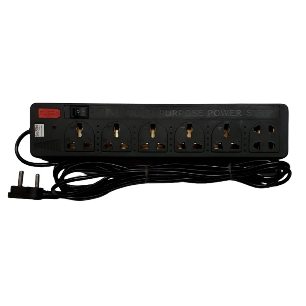 Extension Board 7 IN 1 With 3.5M Long Wire(Silcon) view 2