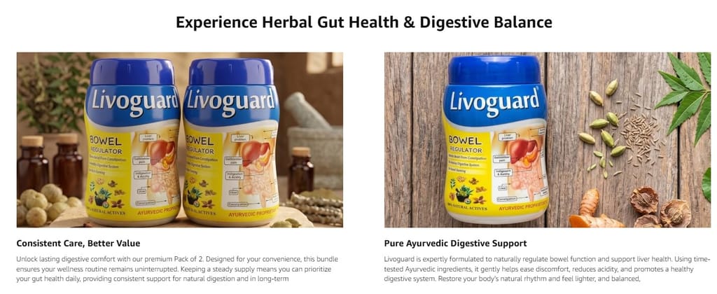 Livo Guard Ayurvedic Digestive & Liver Support Powder (Pack of 3 - 300g) view 2