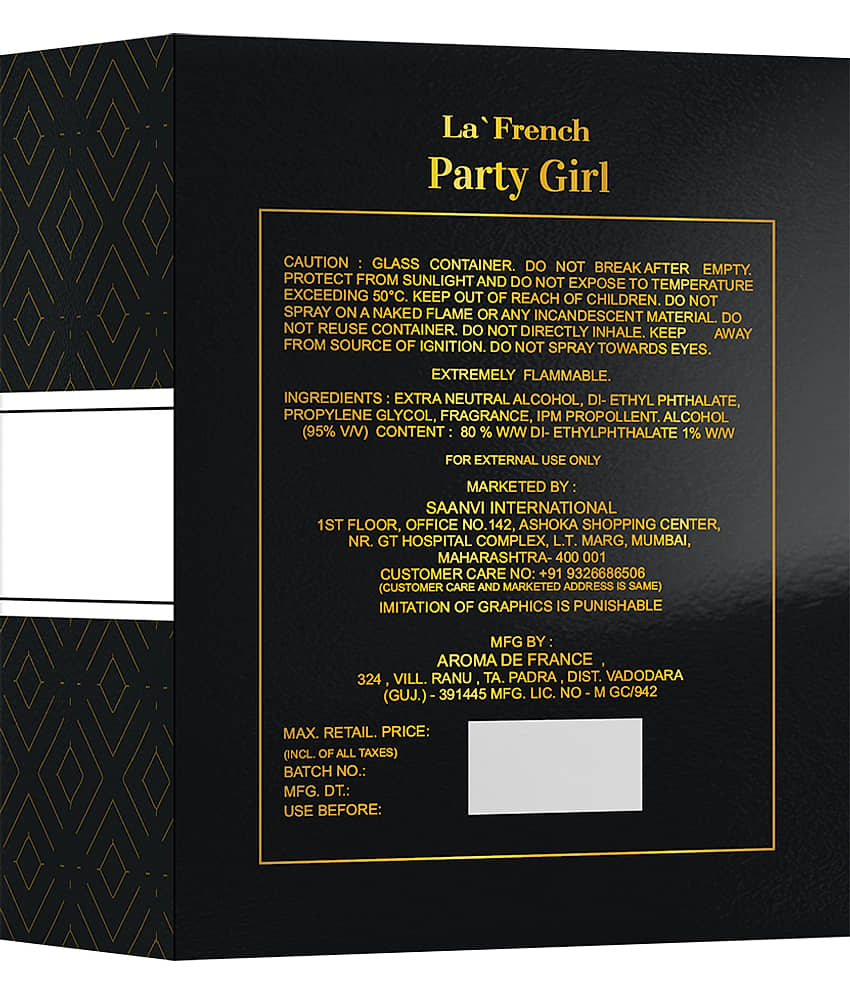 LA FRENCH - La French Party Girl for Women Eau De Parfum (EDP) For Women 85ml ( Pack of 1 ) view 2