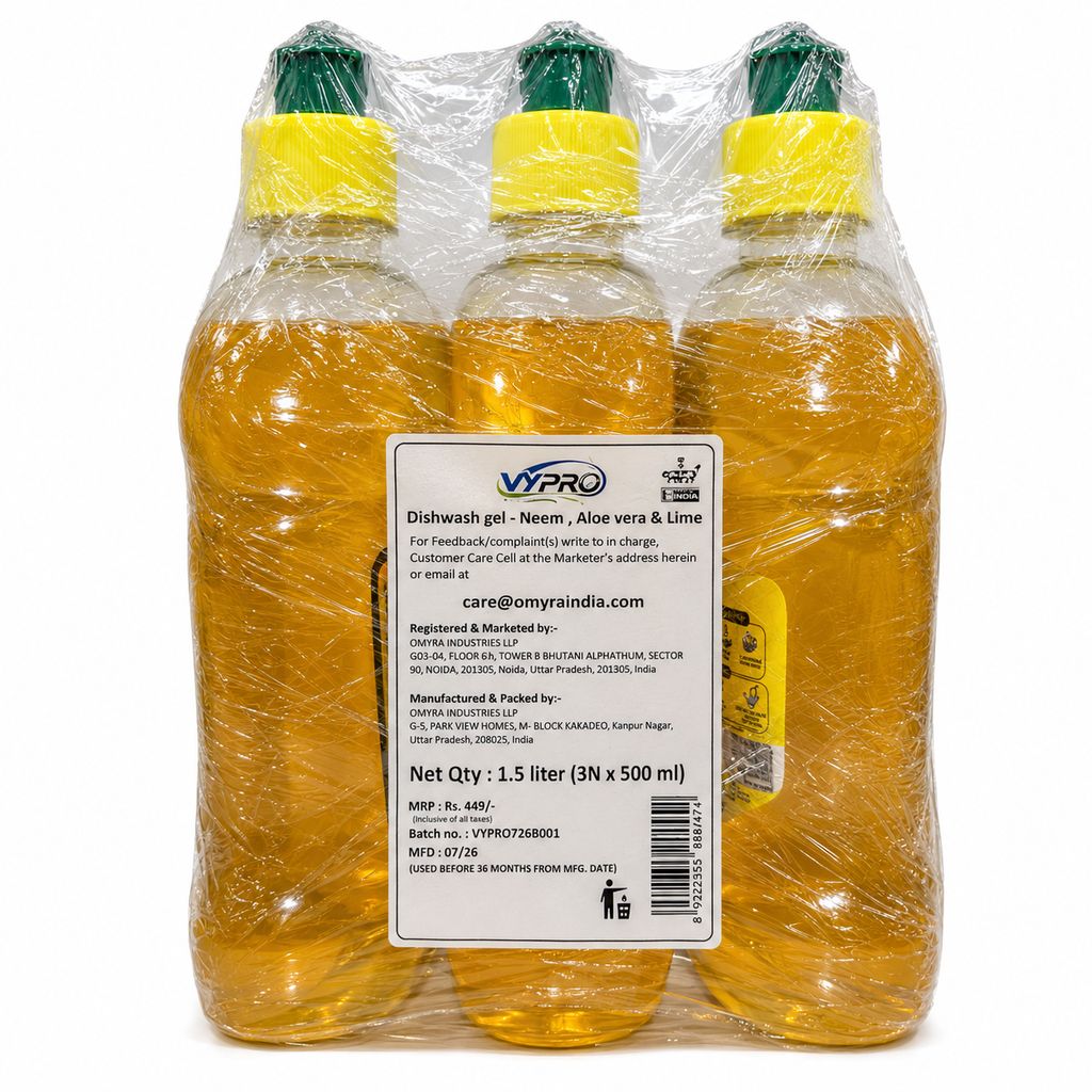 VYPRO Advanced Dishwash Gel with Neem, Aloe Vera & Lime