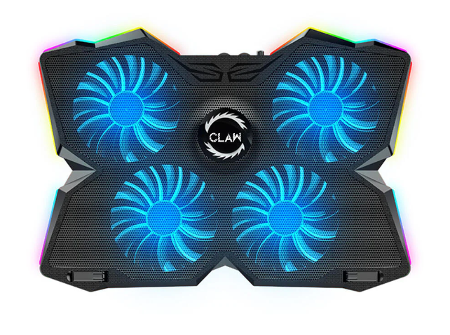 CLAW Arctic K25 PRO - 4 Motors RGB Laptop Cooling Pad with Adjustable Height view 2