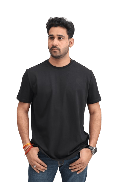 TRENDLAND Men's Pure Cotton ||180 GSM || Front Soild & Back Printed || Round Neck Half Sleeve Regular Fit T-Shirt for Men (Pack of 1)