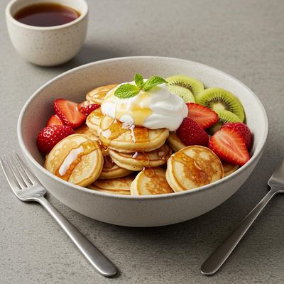 Amans Fresh Fruit And Maple Syrup Pancake Cereal Bowl