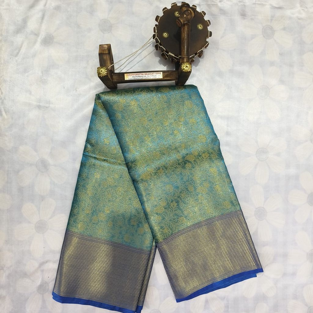 Bridal Tissue Cotton Saree with Blouse view 2