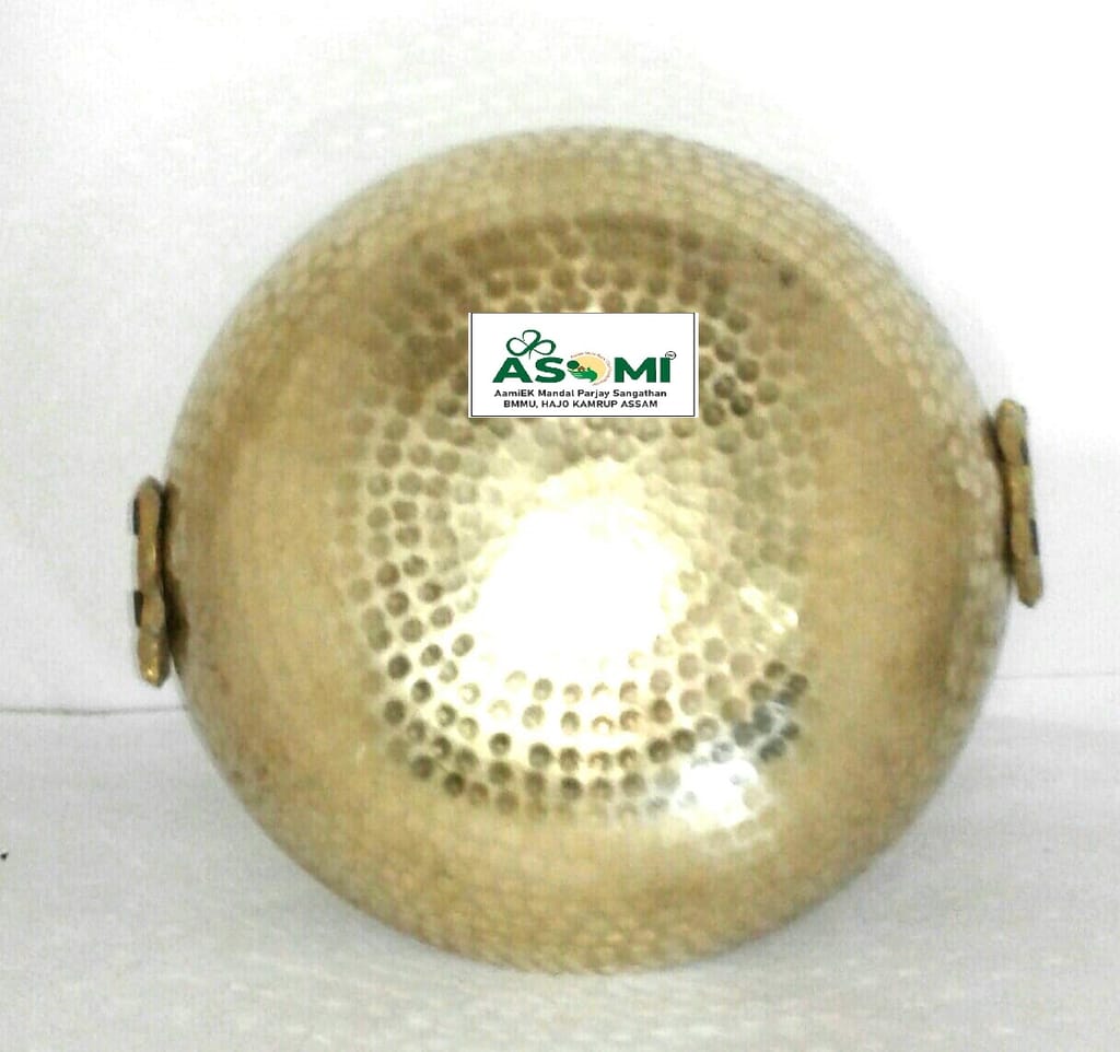Pital (Brass) Kadhai Hajo view 2