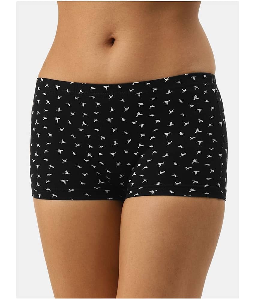 Leading Lady Pack of 3 Cotton Printed Women's Boy Shorts ( Multi Color ) view 2