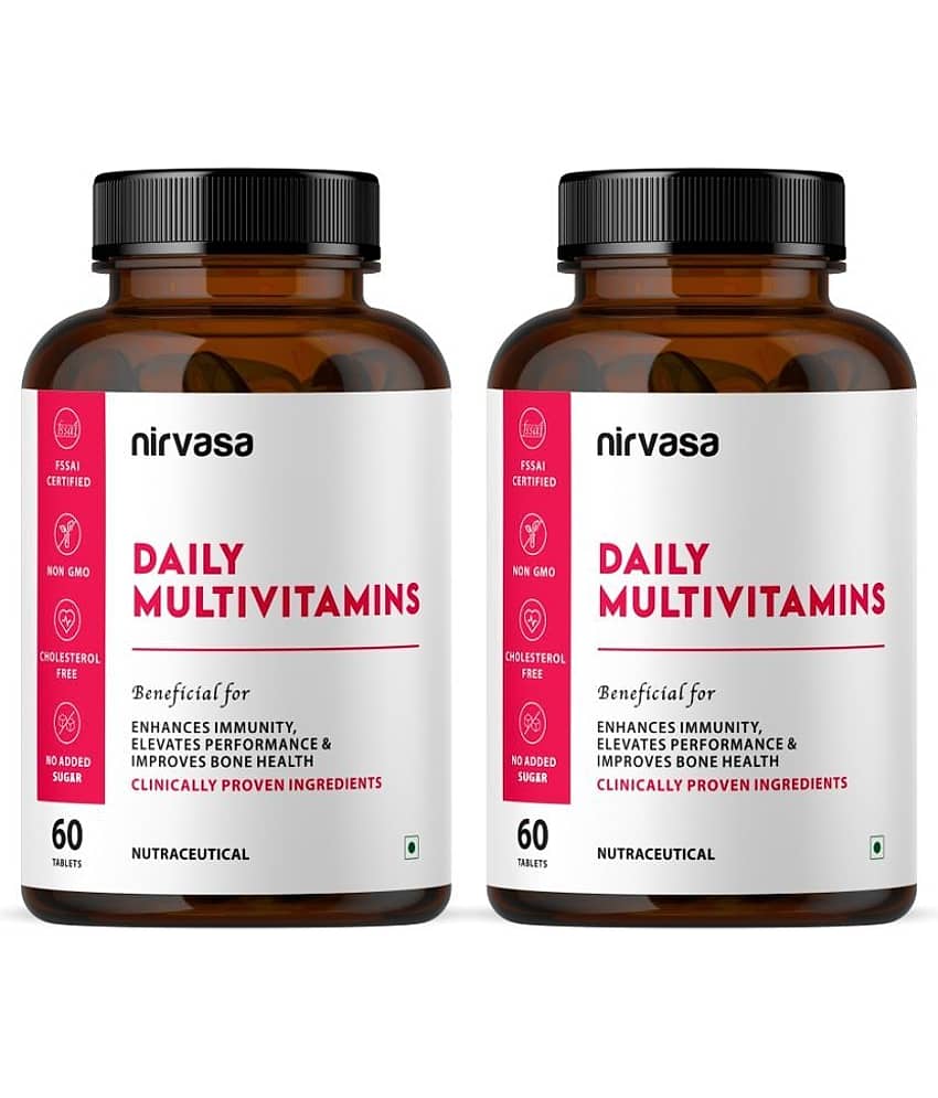 Nirvasa Daily Multivitamin Tablets For Men & Women 60 Tablets(Pack Of 2)