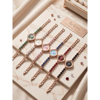 ch fashion LUXENT Elegant Rose Gold Slim Bracelet Watch for Women Premium Oval Dial Analog Watch Stylish Minimal Des view 2