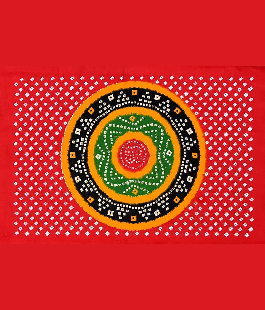 unique choice Cotton Single Bedsheet ( Red ) view 2