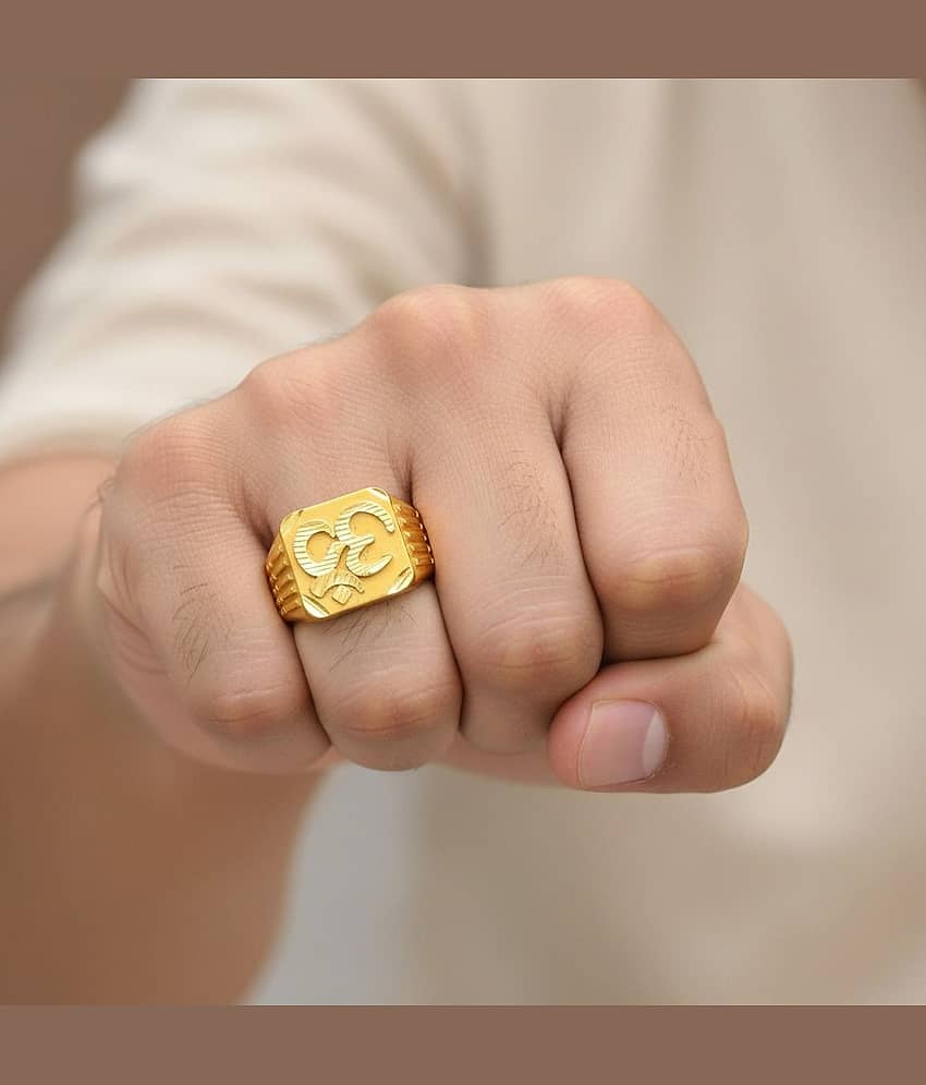 AKLINA Golden Multi Finger Rings ( Pack of 1 ) view 2