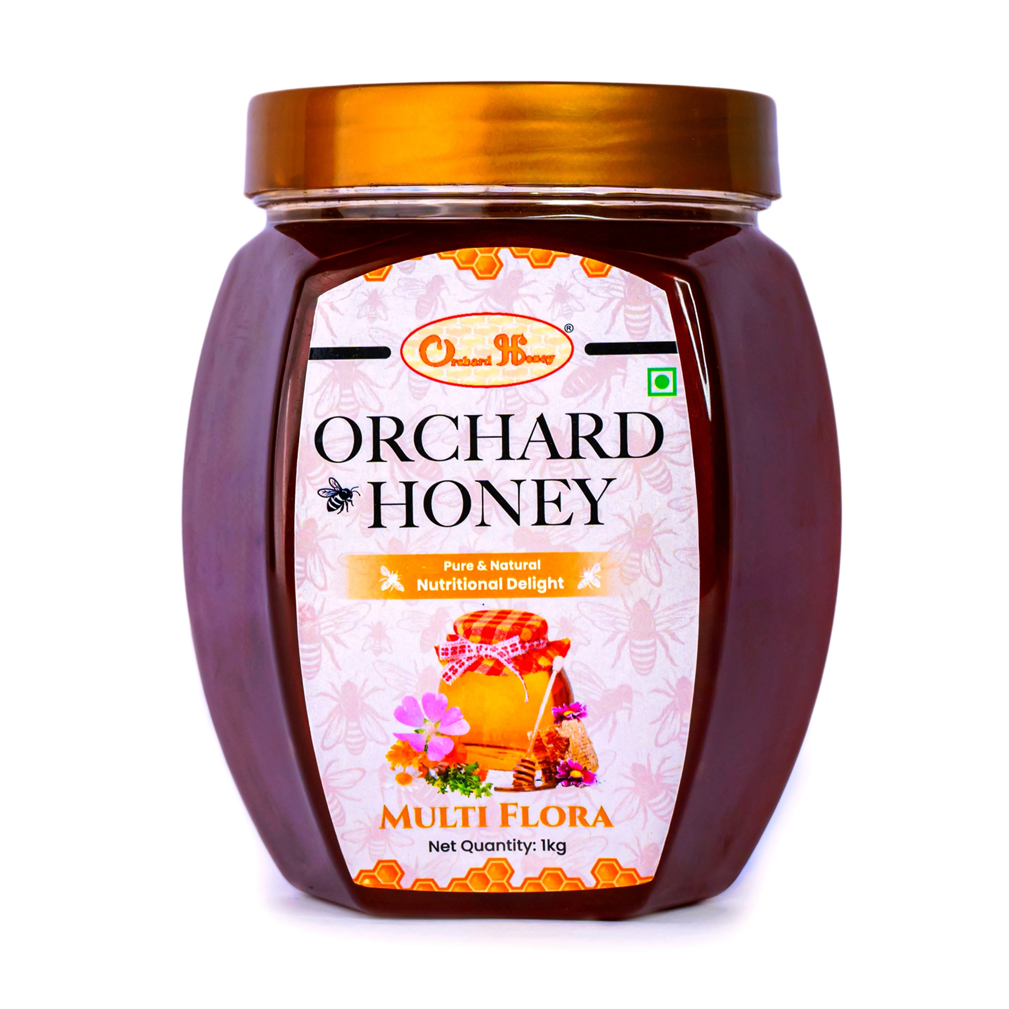 Orchard Honey Multi Honey 500gm | Pure Honey | No Additives or Preservatives | Rich in Antioxidants| Multi Flora Honey | Wild Forest Honey for Weight loss & Digestion | Natural Desi Shahad 500gm