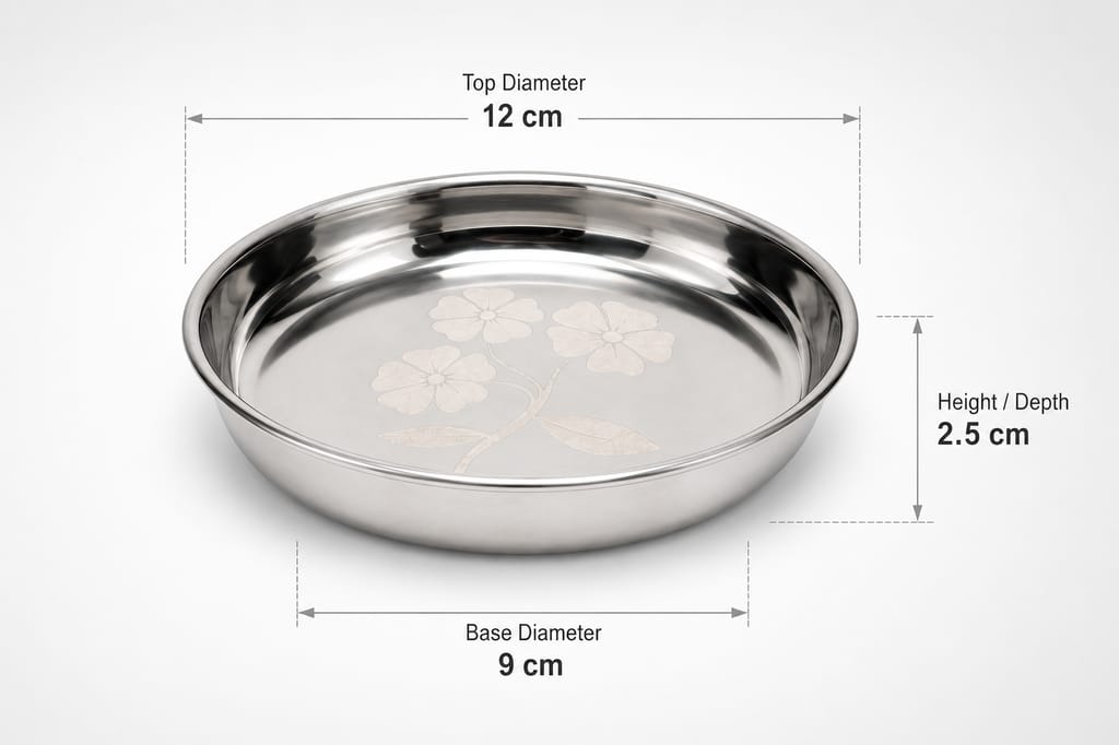 Premium Stainless Steel Dish Bowl Set of 6 view 2