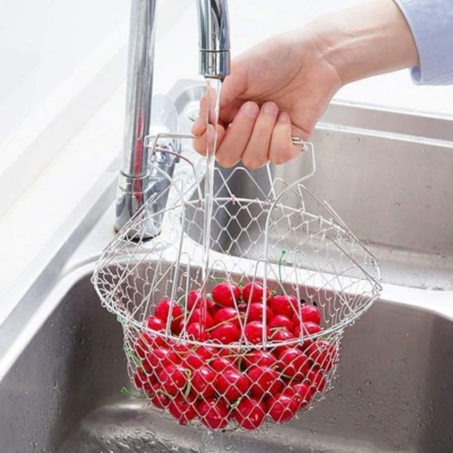Multi-functional Foldable Stainless Steel Chef Basket view 2