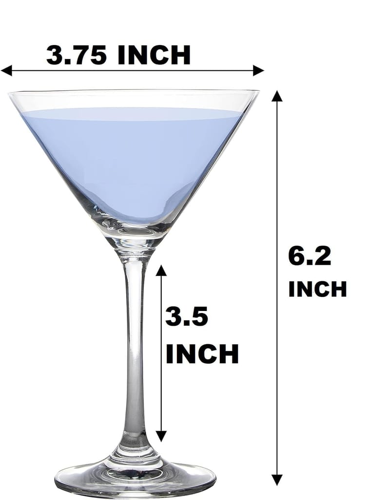 Italian Premium Martini Wine Glasses, 190 Ml, Hand Blown Crystal Mug,Elegant Cocktail Glasses for Bar, Martini, Cosmopolitan, Manhattan, Gimlet, Pisco Sour, Perfect for Home, Bar,Casino Party view 2