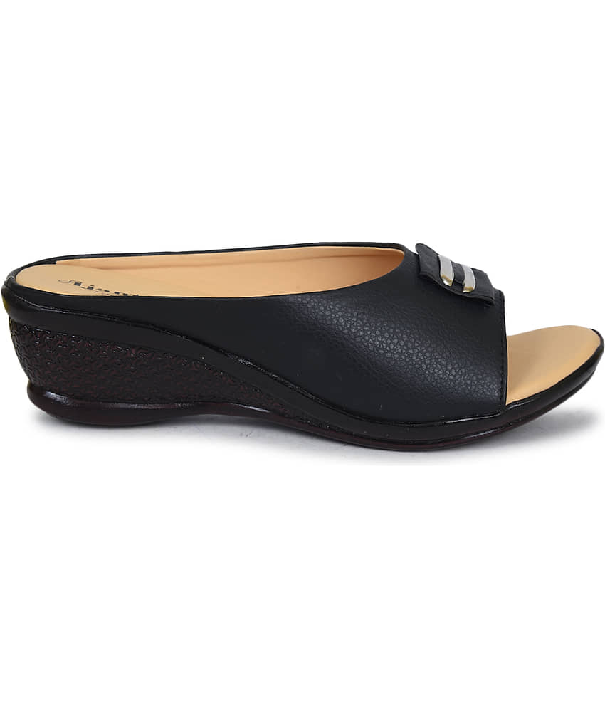 Ajanta - Black Women's Slip On Heels view 2