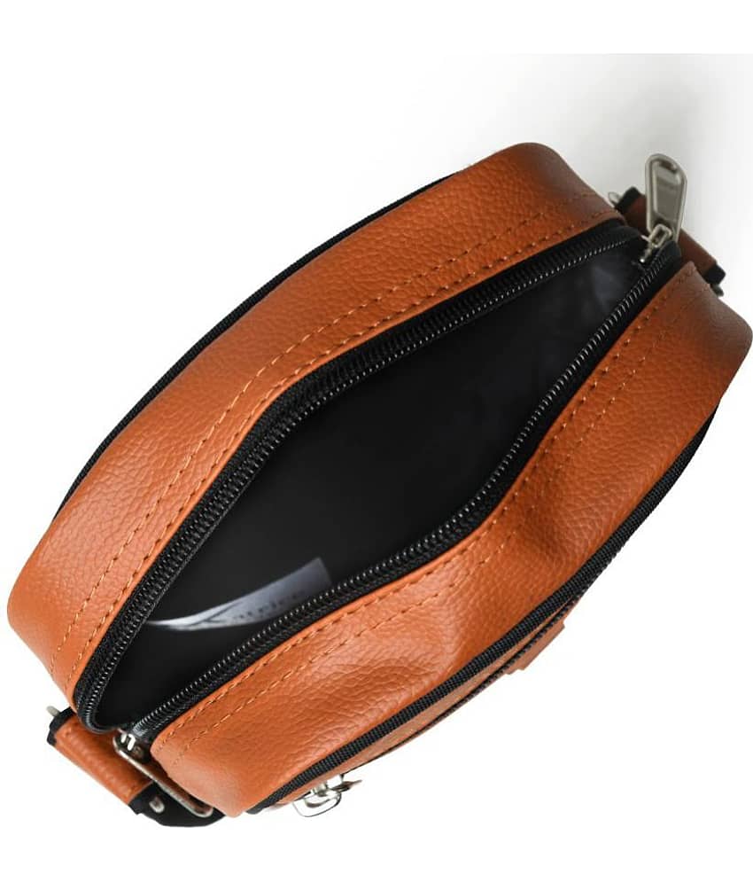 MATRICE - Brown Solid Messenger Bag view 2