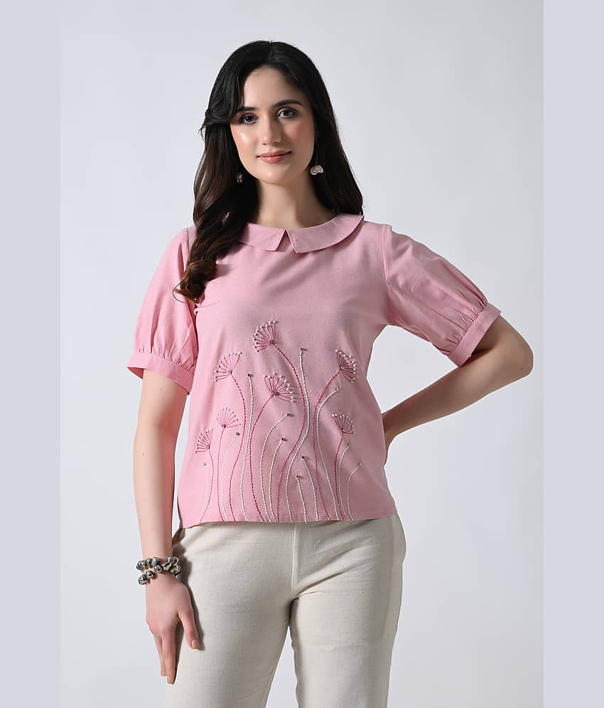 ALL WAYS YOU Women's Cotton Regular Top ( Pink )