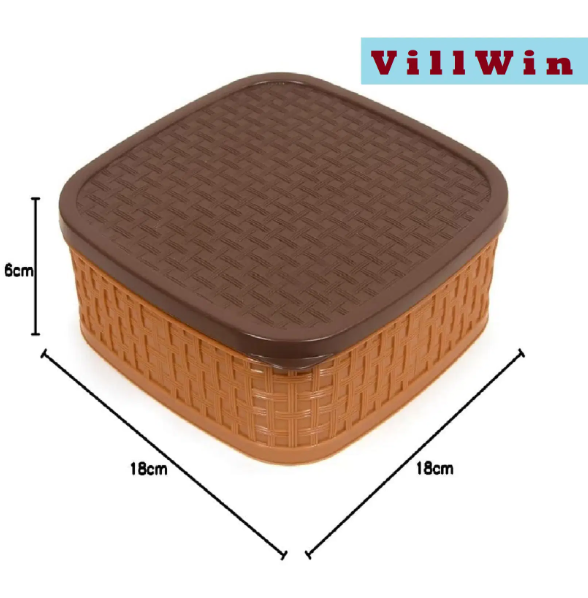 VillWin Multipurpose Masala Plastic Brown Spice Container ( Set of 1 ) view 2
