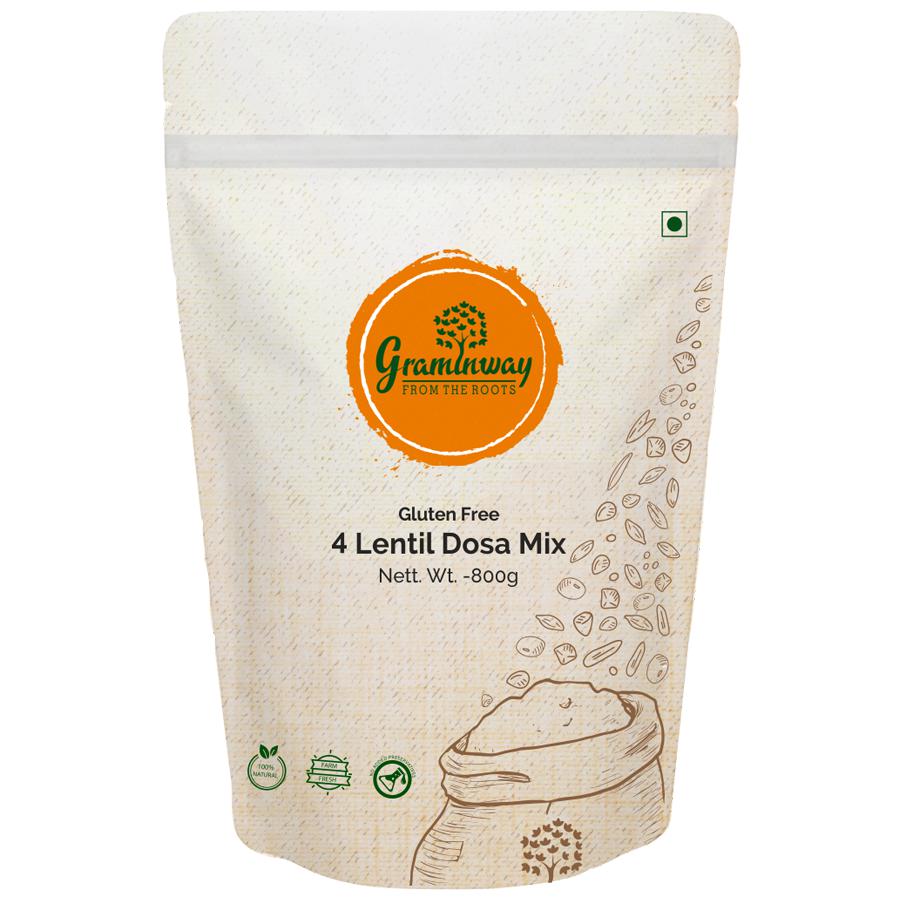 Graminway Gluten-Free 4 Lentil Dosa Mix, 800 g Pouch