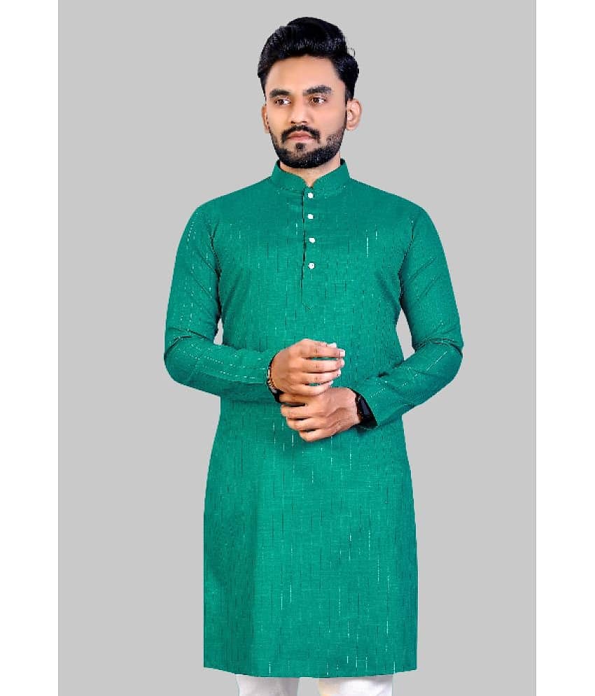YUG ART - Pink Cotton Blend Men's Regular Kurta ( Pack of 1 )