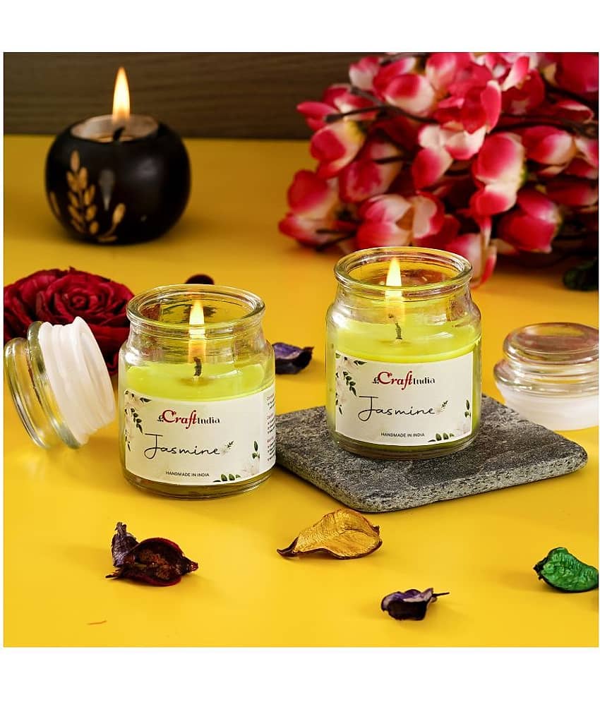 eCraftIndia Jasmine Votive Jar Candle Scented - Pack of 2 view 2