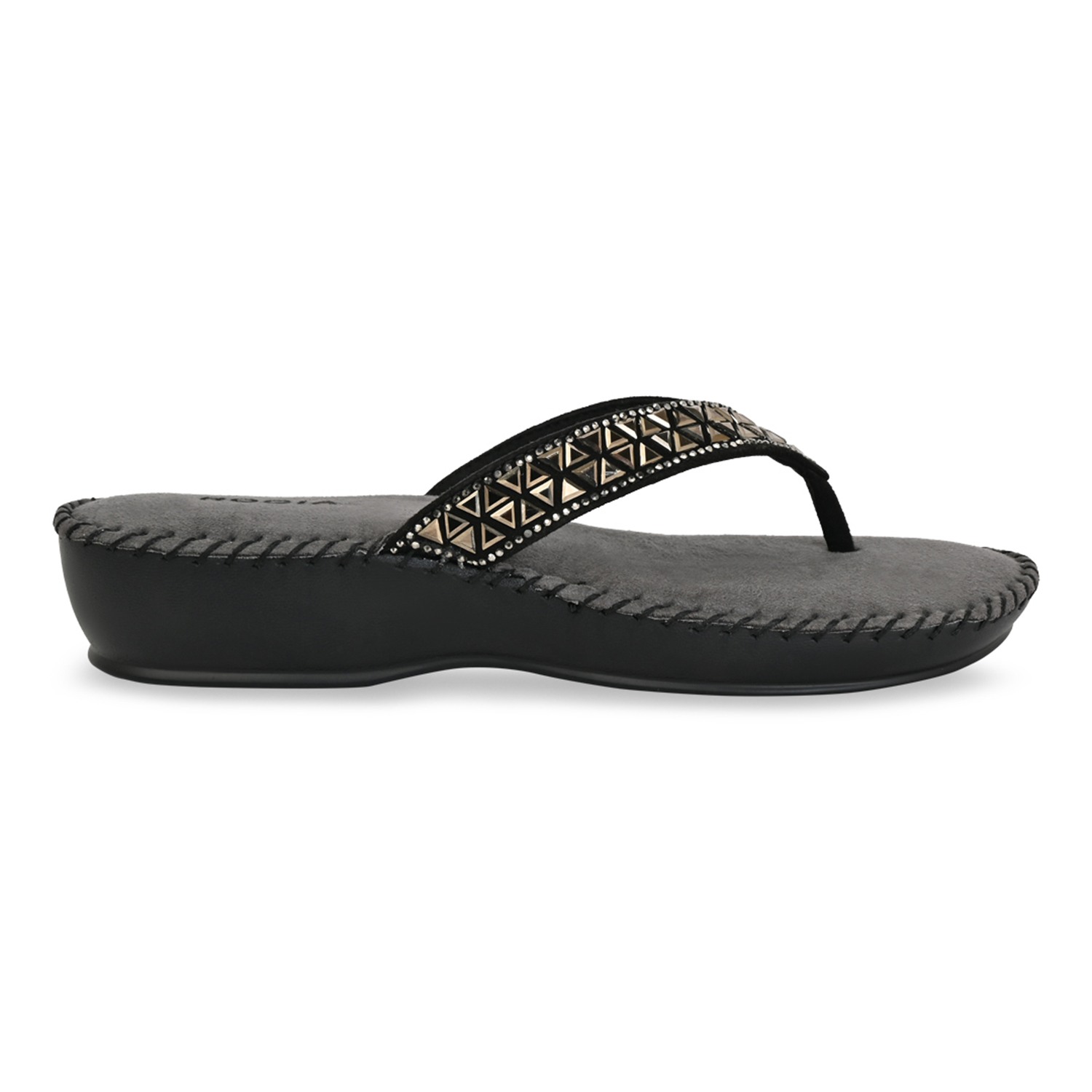 Black Women Comfort Diamond Thongs view 2