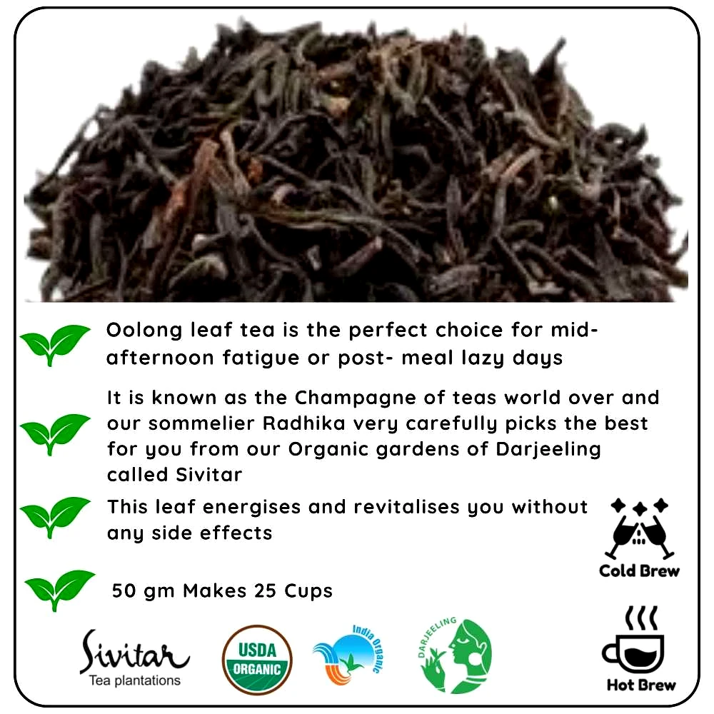 ENERGISING Oolong Leaf - Natural Energy Boost and Mental Clarity (50 gm - Makes 25 Cups of Tea) by M/S RADHIKAS FINE TEAS AND WHATNOTS view 2