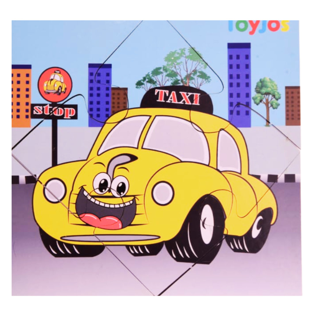 Toyjos Vehicle Themed Wooden Puzzle Set | 2-5 Years Children Educational Jigsaw Puzzle Toy | Early Learning Cognitive Skill Development Jigsaw Game Toy Birthday Gift for Boys, Girls (Set of 3, 20 Pcs) view 2