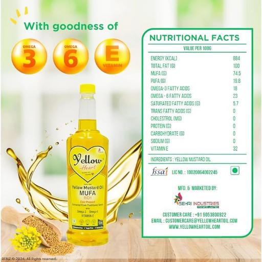 Yellow Heart Yellow Mustard Oil 15 Ltr view 2