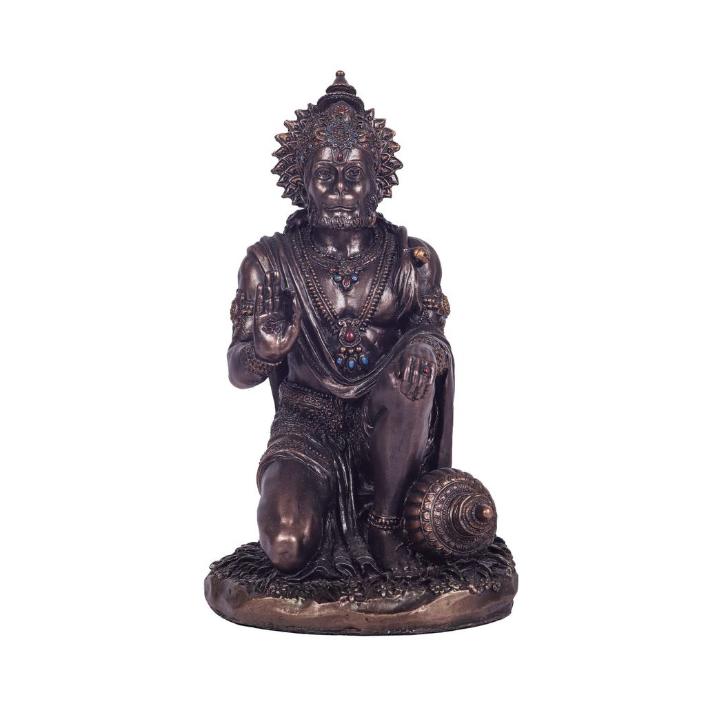 Craftlayout Resin Lord Hanuman Idol with Bronze Finish 7 Inch view 2