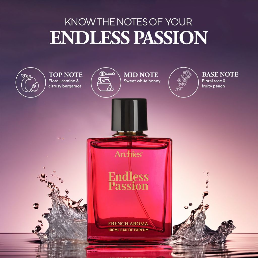 ARCHIES ENDLESS PASSION Eau De Luxury Parfume for Women | 100 ML | French Aroma | Floral - Premium & Long Lasting EDP Fragrance Scent (20% High Concentrated Perfume) view 2