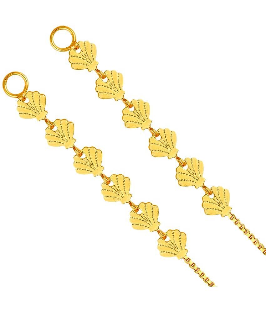 VIVASTRI Golden Ear Chain Earrings ( Pack of 1 ) view 2