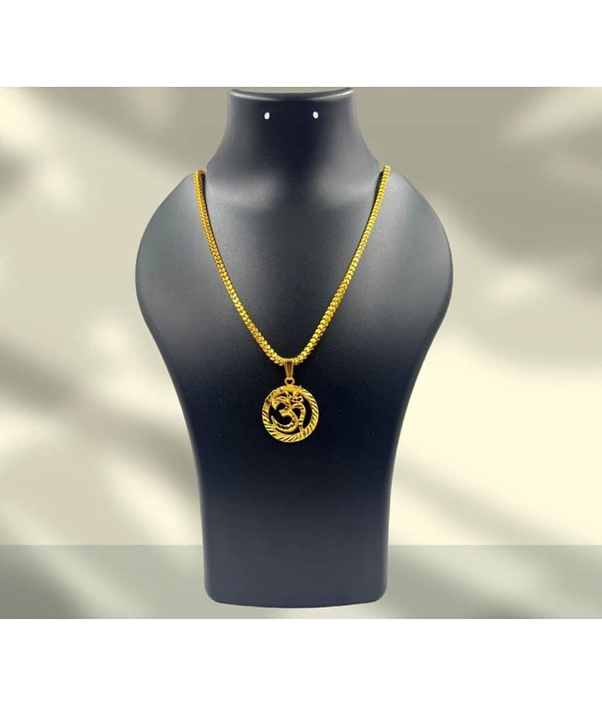AKLINA Gold Religious Pendant With Chain ( Pack of 1 ) view 2