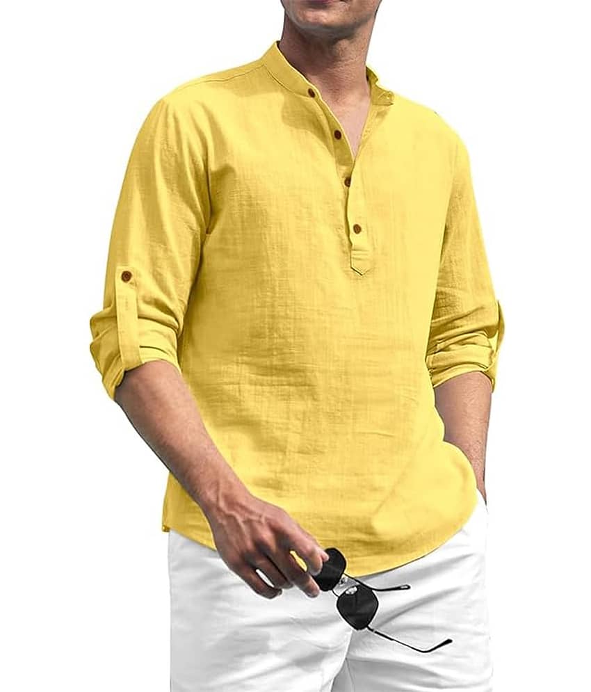 Vida Loca Light Blue Cotton Blend Men's Shirt Style Kurta ( Pack of 2 ) view 2
