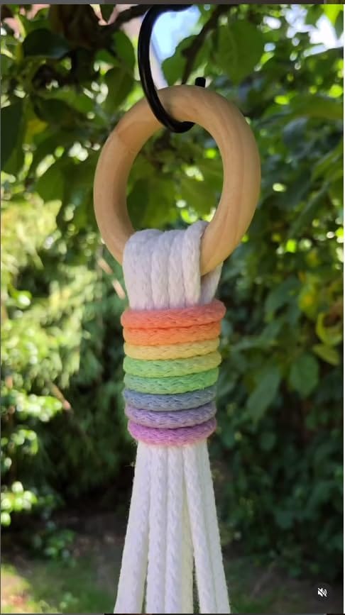 The brown box-Macrame Adjustable Plant Hanger,Rope Plant Holder,Boho Plant Holder,Multicolor.Set of 2. view 2